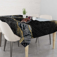 Polynesian Tribal Tattoo Tablecloth Dark Marble Pattern LT9 - Polynesian Pride
