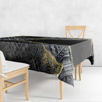 Polynesian Tribal Tattoo Tablecloth Dark Marble Pattern LT9 - Polynesian Pride