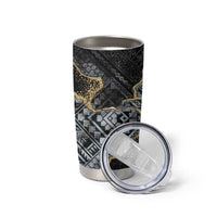 Polynesian Tribal Tattoo Tumbler Cup Dark Marble Pattern LT9 - Polynesian Pride