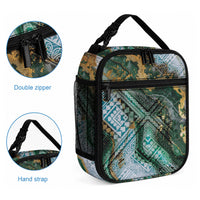 Polynesian Tribal Tattoo Lunch Bag Green Marble Pattern LT9 - Polynesian Pride