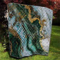 Polynesian Tribal Tattoo Quilt Green Marble Pattern LT9 - Polynesian Pride