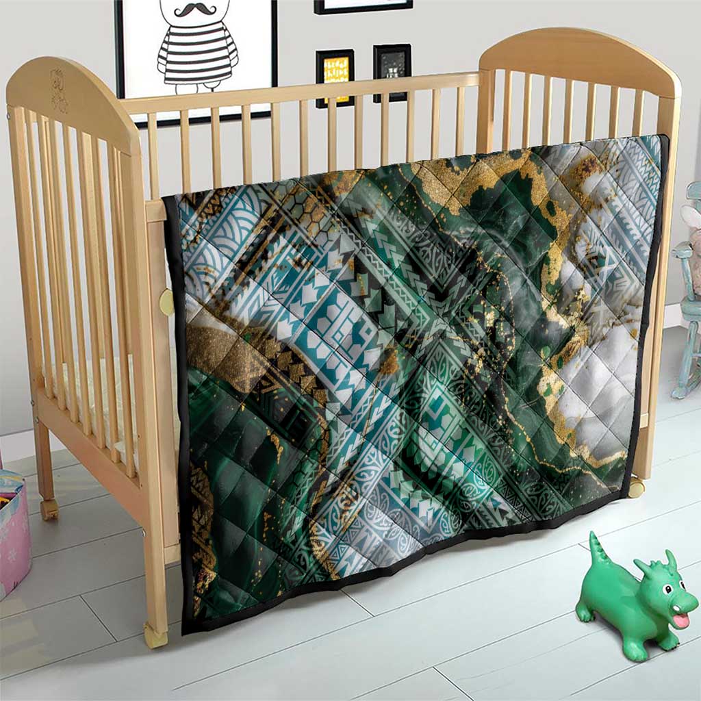 Polynesian Tribal Tattoo Quilt Green Marble Pattern LT9 - Polynesian Pride