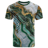Polynesian Tribal Tattoo T Shirt Green Marble Pattern LT9 Green - Polynesian Pride
