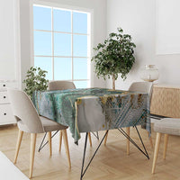 Polynesian Tribal Tattoo Tablecloth Green Marble Pattern LT9 - Polynesian Pride