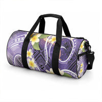 Polynesian Tribal Tattoo Duffle Bag Plumeria Purple Marble Pattern LT9 - Polynesian Pride