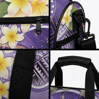 Polynesian Tribal Tattoo Duffle Bag Plumeria Purple Marble Pattern LT9 - Polynesian Pride