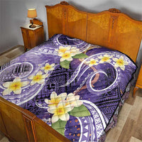 Polynesian Tribal Tattoo Quilt Plumeria Purple Marble Pattern LT9 - Polynesian Pride