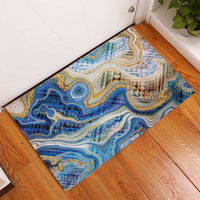 Polynesian Tribal Tattoo Rubber Doormat Swirling Ocean Marble Pattern LT9 - Polynesian Pride