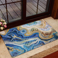 Polynesian Tribal Tattoo Rubber Doormat Swirling Ocean Marble Pattern LT9 - Polynesian Pride
