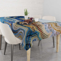 Polynesian Tribal Tattoo Tablecloth Swirling Ocean Marble Pattern LT9 - Polynesian Pride