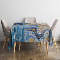 Polynesian Tribal Tattoo Tablecloth Swirling Ocean Marble Pattern LT9 - Polynesian Pride