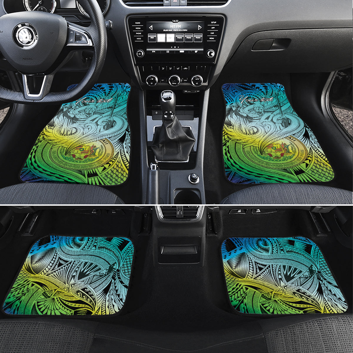 Personalised Aloha King Kamehameha Spirits Car Mats Art Special