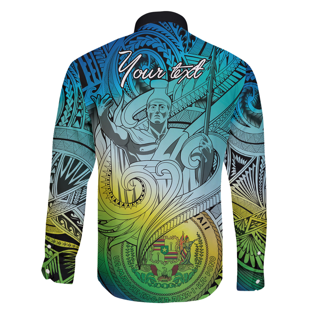 Personalised Aloha King Kamehameha Spirits Family Matching Off Shoulder Long Sleeve Dress and Hawaiian Shirt Art Special LT9 - Polynesian Pride