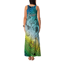 Personalised Aloha King Kamehameha Spirits Family Matching Tank Maxi Dress and Hawaiian Shirt Art Special LT9 - Polynesian Pride