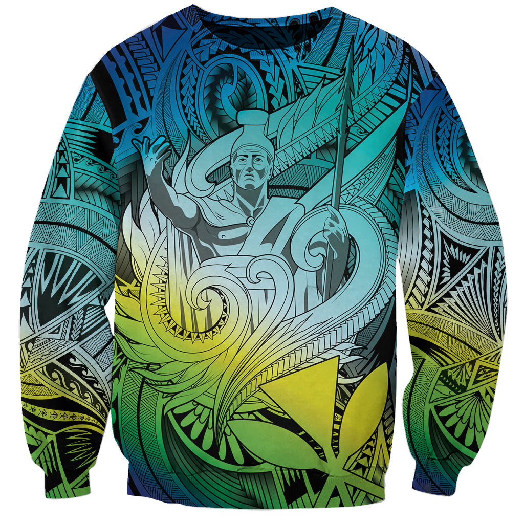 Personalised Aloha King Kamehameha Spirits Sweatshirt Art Special LT9 Unisex Art - Polynesian Pride