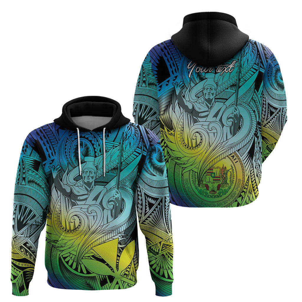 Personalised Aloha King Kamehameha Spirits Zip Hoodie Art Special LT9 - Polynesian Pride