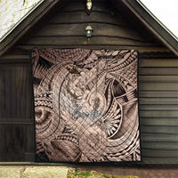 Personalised Aloha King Kamehameha Spirits Quilt Beige Special LT9 - Polynesian Pride