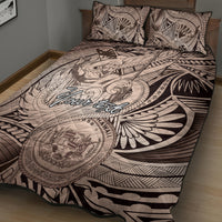 Personalised Aloha King Kamehameha Spirits Quilt Bed Set Beige Special
