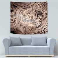 Personalised Aloha King Kamehameha Spirits Tapestry Beige Special