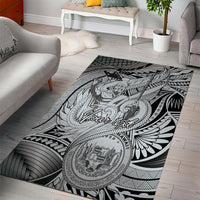 Personalised Aloha King Kamehameha Spirits Area Rug Grey Special