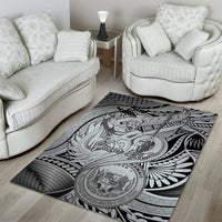Personalised Aloha King Kamehameha Spirits Area Rug Grey Special