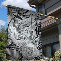 Personalised Aloha King Kamehameha Spirits Garden Flag Grey Special