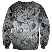 Personalised Aloha King Kamehameha Spirits Sweatshirt Grey Special LT9 - Polynesian Pride