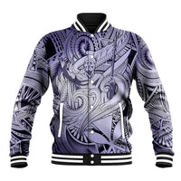 Personalised Aloha King Kamehameha Spirits Baseball Jacket Violet Special LT9 Unisex Violet - Polynesian Pride