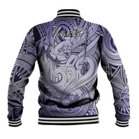 Personalised Aloha King Kamehameha Spirits Baseball Jacket Violet Special LT9 - Polynesian Pride