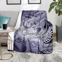 Personalised Aloha King Kamehameha Spirits Blanket Violet Special LT9 - Polynesian Pride