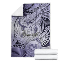 Personalised Aloha King Kamehameha Spirits Blanket Violet Special LT9 - Polynesian Pride
