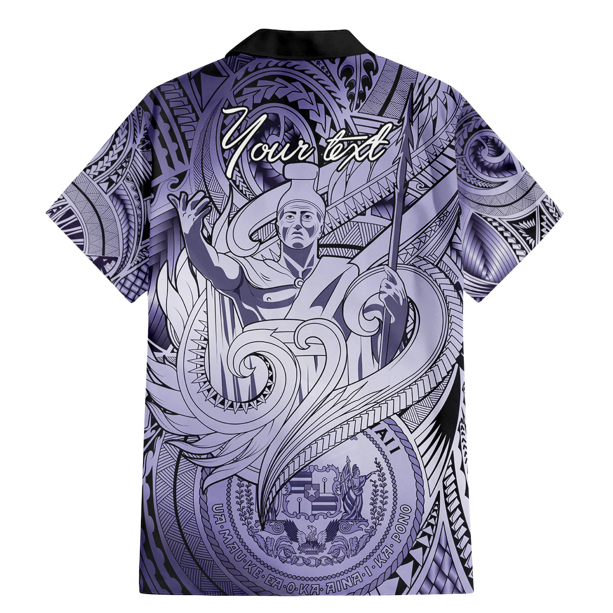 Personalised Aloha King Kamehameha Spirits Family Matching Mermaid Dress and Hawaiian Shirt Violet Special LT9 - Polynesian Pride