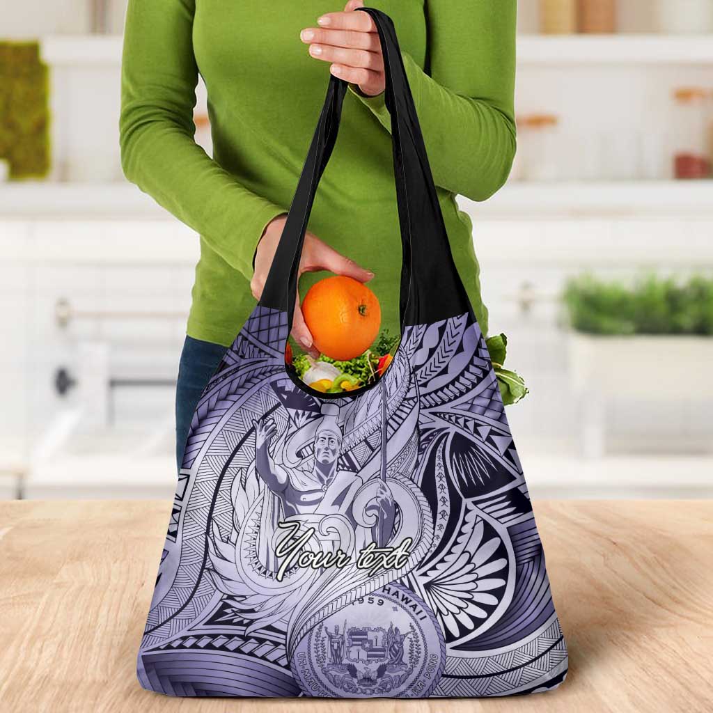 Personalised Aloha King Kamehameha Spirits Grocery Bag Violet Special