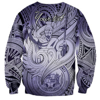 Personalised Aloha King Kamehameha Spirits Sweatshirt Violet Special LT9 - Polynesian Pride