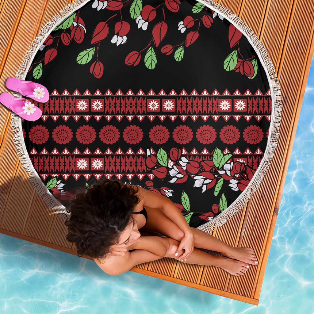 Fiji Masi Bula Tagimoucia Flowers Beach Blanket