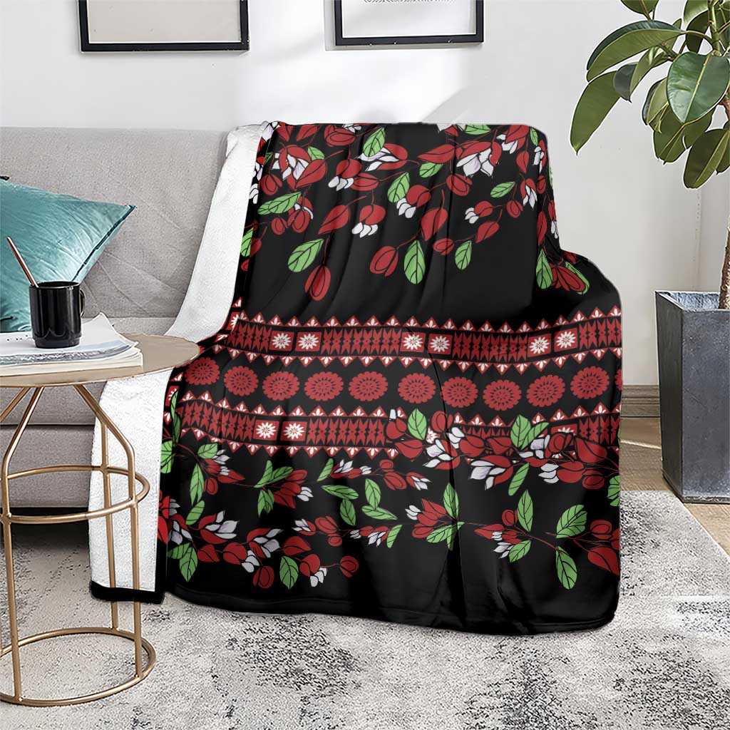Fiji Masi Bula Tagimoucia Flowers Blanket