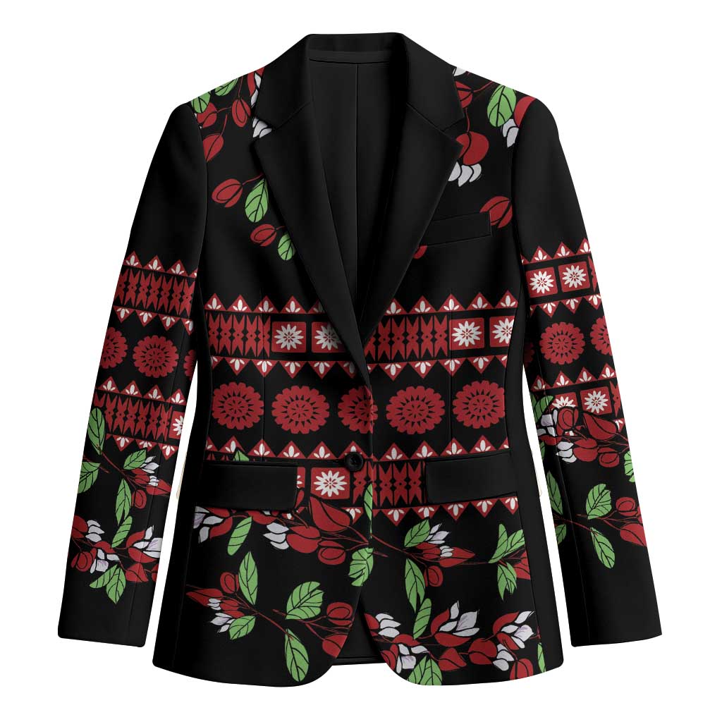 Fiji Masi Bula Tagimoucia Flowers Blazer LT9 Unisex Red - Polynesian Pride