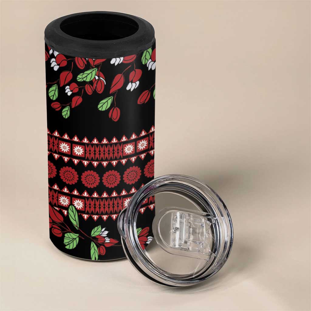 Fiji Masi Bula Tagimoucia Flowers 4 in 1 Can Cooler Tumbler