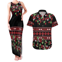 Fiji Masi Bula Tagimoucia Flowers Couples Matching Tank Maxi Dress and Hawaiian Shirt