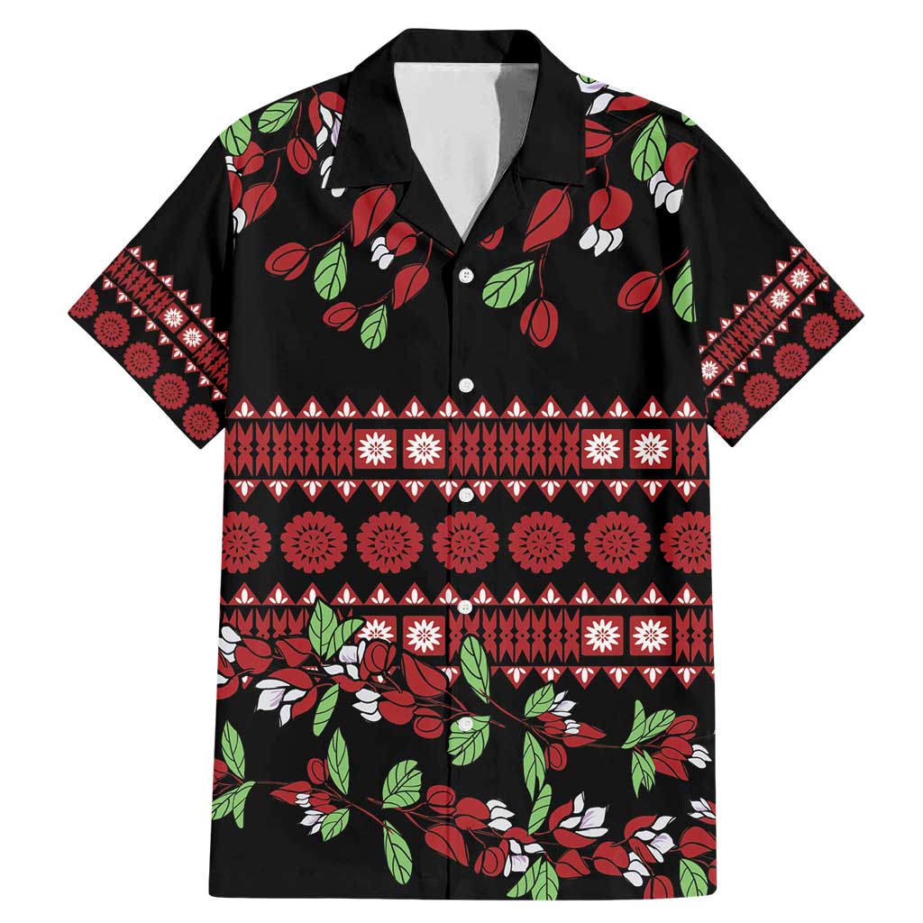 Fiji Masi Bula Tagimoucia Flowers Family Matching Mermaid Dress and Hawaiian Shirt