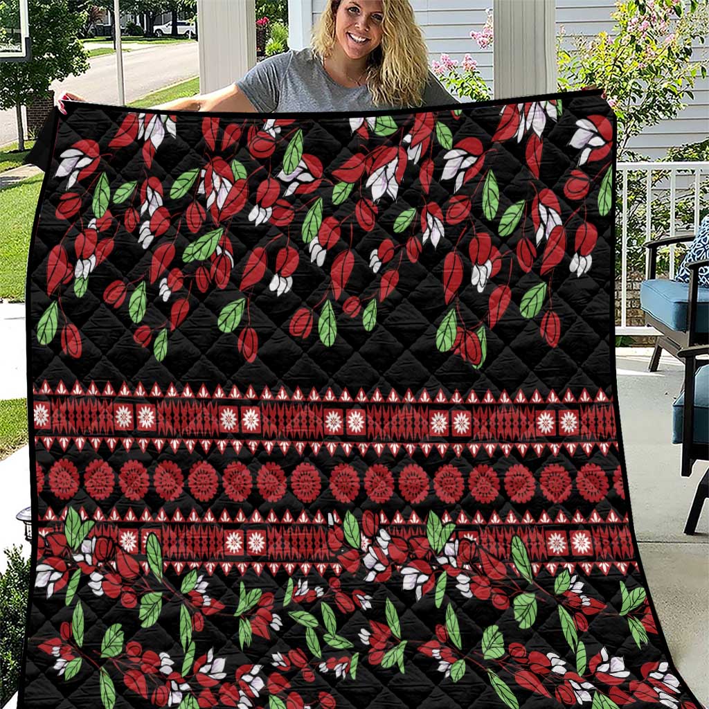 Fiji Masi Bula Tagimoucia Flowers Quilt