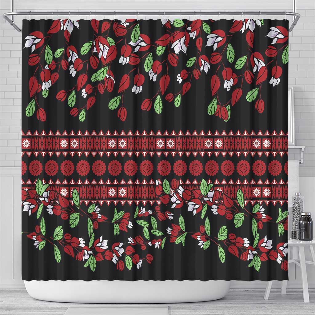Fiji Masi Bula Tagimoucia Flowers Shower Curtain