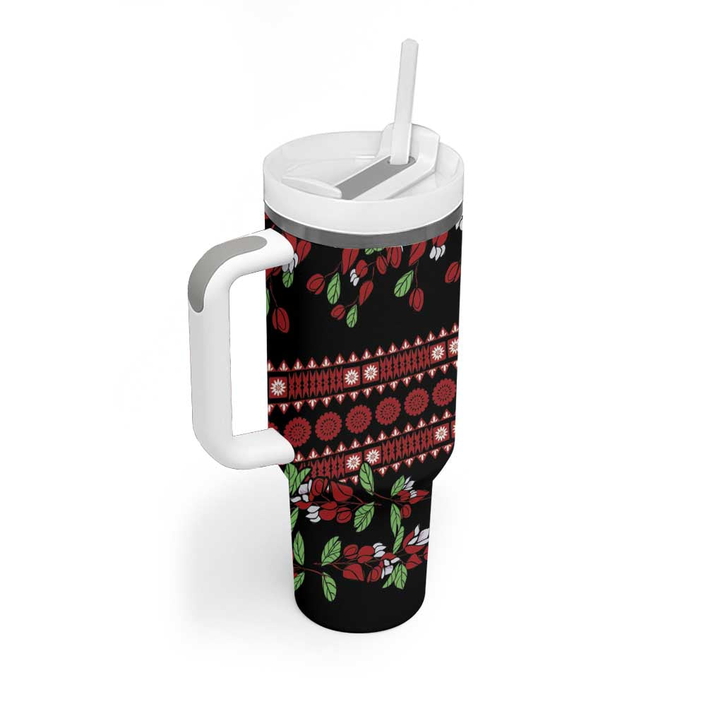 Fiji Masi Bula Tagimoucia Flowers Tumbler With Handle