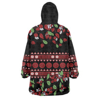 Fiji Masi Bula Tagimoucia Flowers Wearable Blanket Hoodie