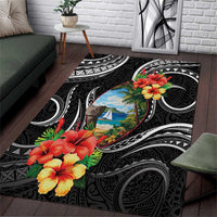 Hafa Adai Guam Area Rug Guahan Seal Chamorro Stones Tribal