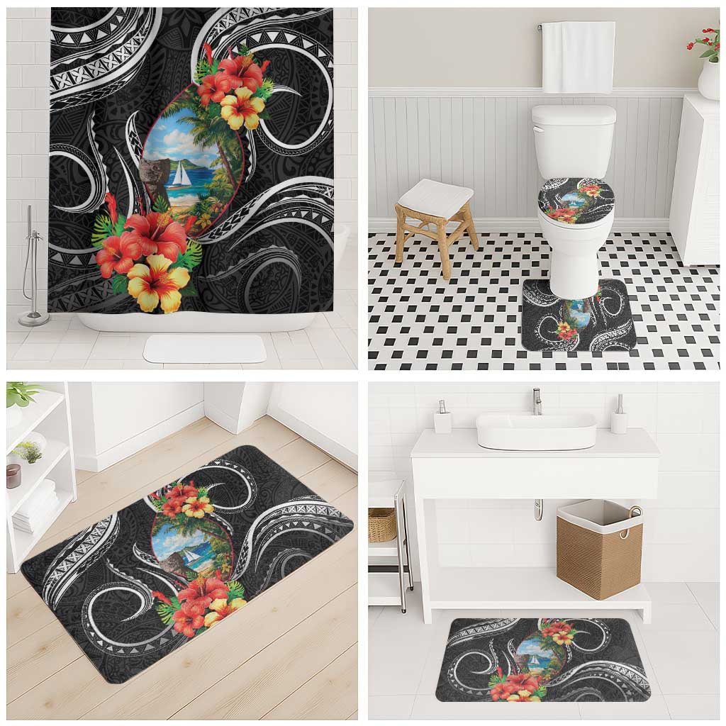 Hafa Adai Guam Bathroom Set Guahan Seal Chamorro Stones Tribal - Polynesian Pride