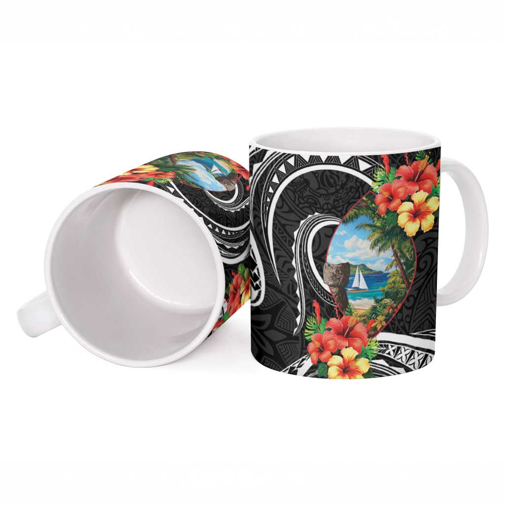 Hafa Adai Guam Ceramic Mug Guahan Seal Chamorro Stones Tribal - Polynesian Pride