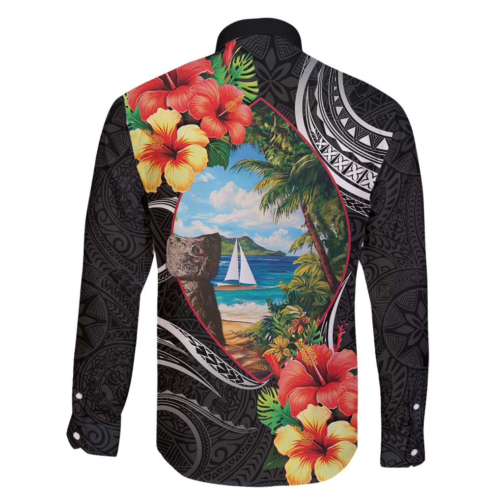 Hafa Adai Guam Family Matching Mermaid Dress and Hawaiian Shirt Guahan Seal Chamorro Stones Tribal