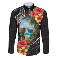 Hafa Adai Guam Family Matching Puletasi and Hawaiian Shirt Guahan Seal Chamorro Stones Tribal