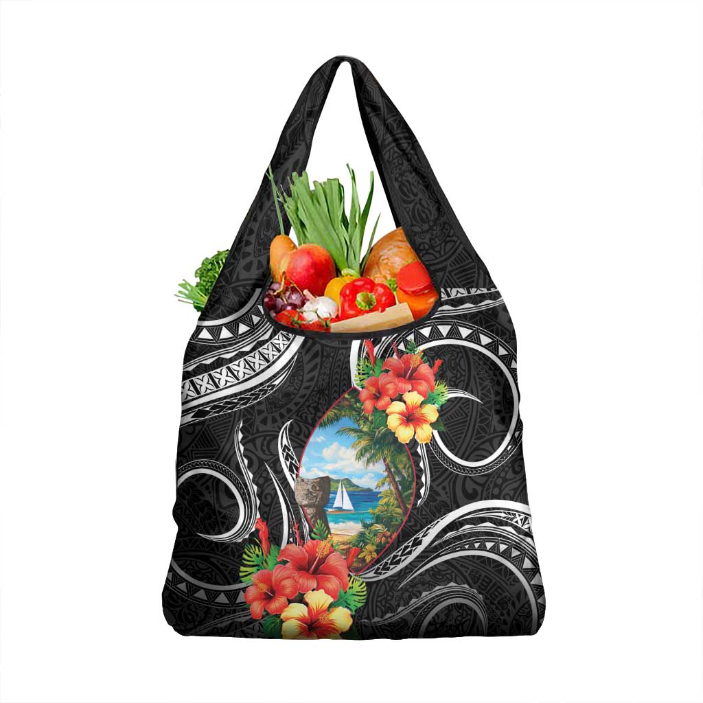 Hafa Adai Guam Grocery Bag Guahan Seal Chamorro Stones Tribal